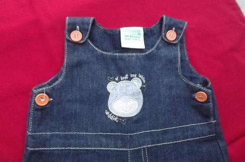 Denim Baby Crawler for 3-6 months by Cuddlesome - as new