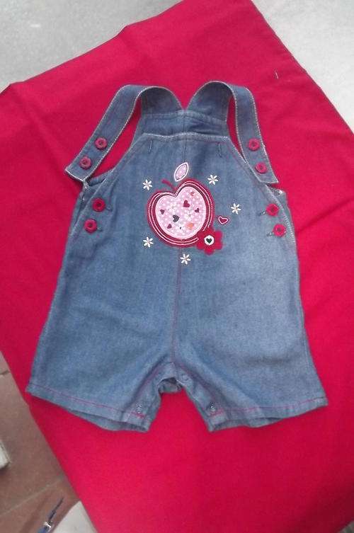 Soft Denim Polycotton Crawler for 0-3 month old by Cuddlesome - 4.5-6kg - good condition