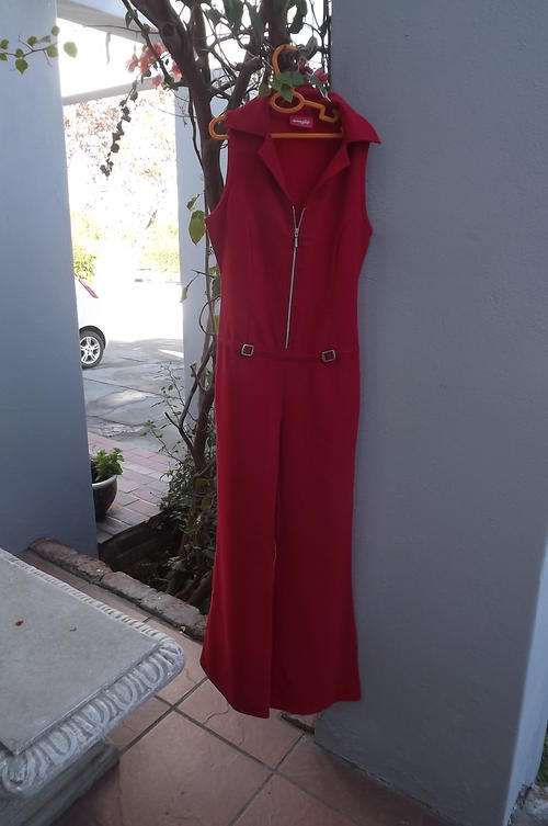 Pretty Signal Red Zipped Up Bodysuit for 11-12 yr old girl by Gossip - very good condition