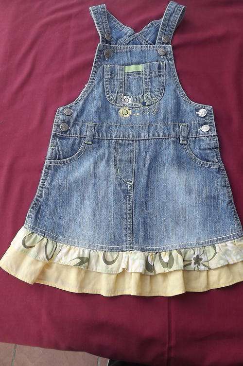 Denim QTee Pinafore for 3-4 yr old - used but still in good condition