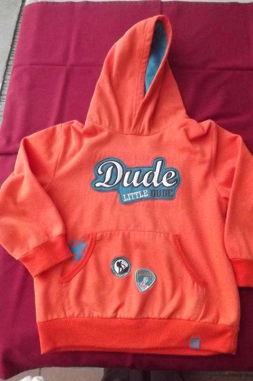Orange Colour Waga Dude Hooded Top for 5-6 yr old boy - used but good for everyday wear
