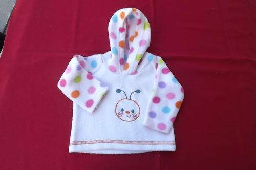 Soft Fleecy Hooded Top - Newborn to 3 mnths - good condition