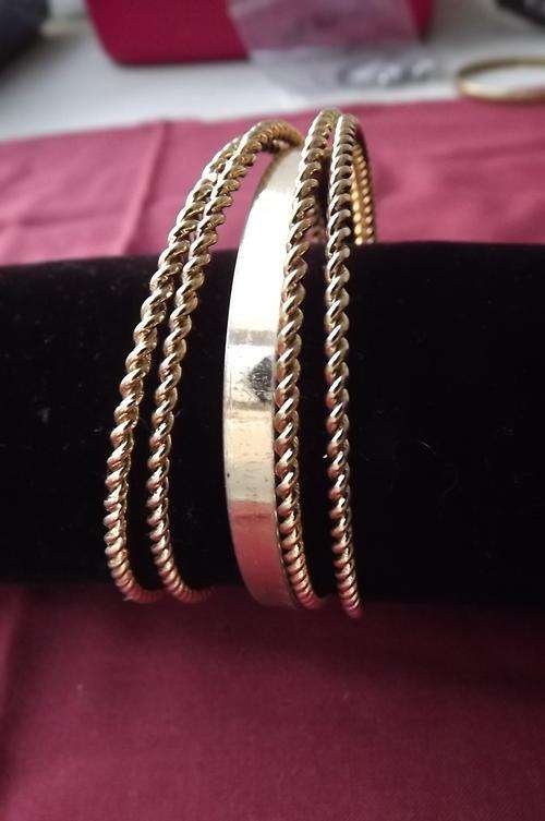 Lot of 5 Brass Bangles - see scans