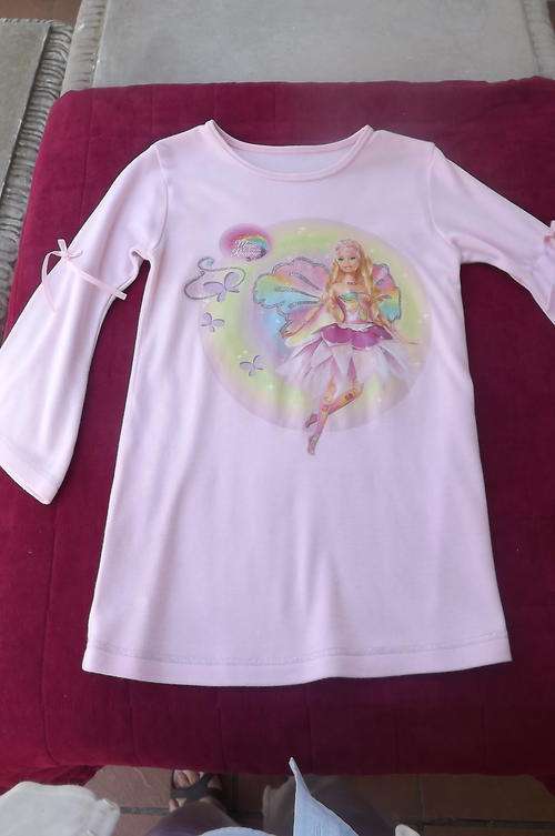 Barbie Nighty in Pink for 4-5 yr old by Woolworths in polycotton - as new
