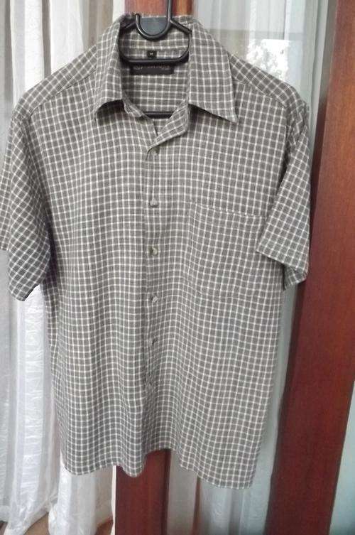 Brown checked men's summer shirt.Medium chest 98cm by Expressions of soul in 100%cotton.Good condit