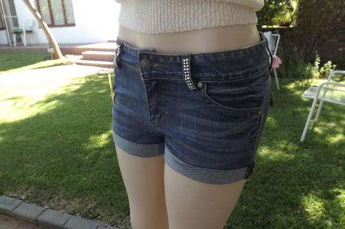 Glamorous denim shorts by Ora in size 34/10 in stretch cotton.Lots of detail at back.New condition