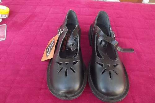 Pair of Buccaneer black school shoes with genuine leather upper size 8.New shoes