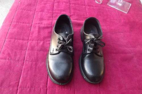 Pair of no 13 black real Toughees children shoes with genuine leather uppers.As new