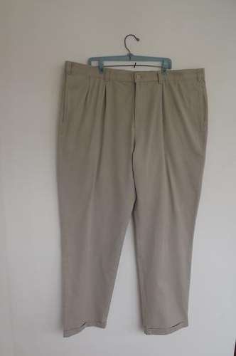 Docklanders men's casual polycotton pants in beige, size 44. Inner leg 83cm. Very good condition