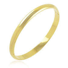 9K Yellow Gold Filled Women's Smooth Bangle Bracelet