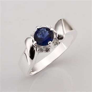 MEN WOMEN SOLID 925 STERLING SILVER CRYSTAL RING