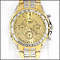 18k gold filled quartz wrist watch for men