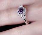 925 Stamped Amethyst Sterling Silver Ring Size 7