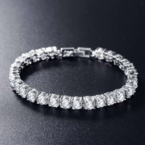 ABSOLUTE GLAMAROUS SIMULATED DIAMOND TENNIS BRACELET