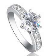 1.25 CARAT CZ SIMULATED DIAMOND RING SIZE 7
