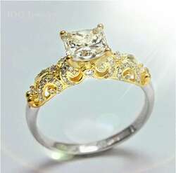 1 Carat Lab Created Princess Cut Ring