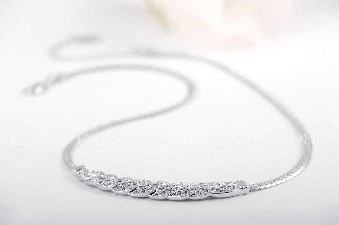Platinum Colour Plated Zircon Necklace