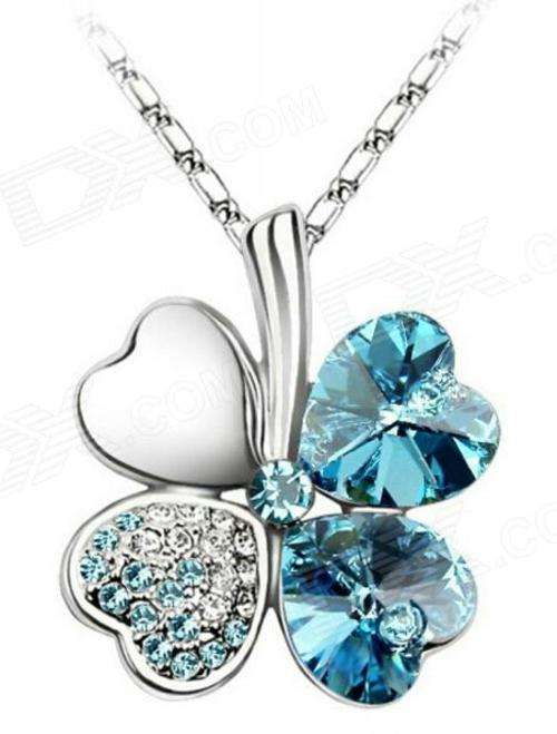 Four Leaf Clover Necklace with Swarovvski Elements