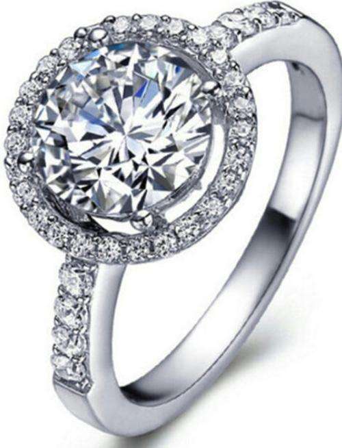 Simulated Diamond Engagememt Ring Size 7