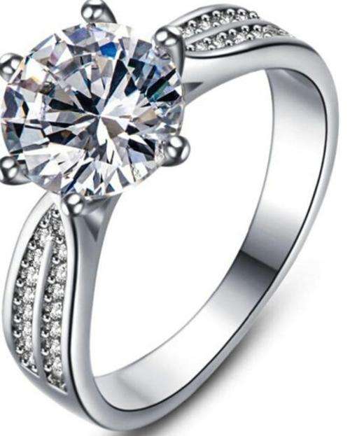 3 Ct Simulated Diamond Engagement Ring Size 7
