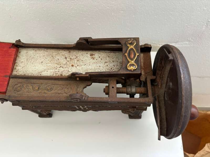Victorian German Mechanical Cast Iron Tobacco Cutter