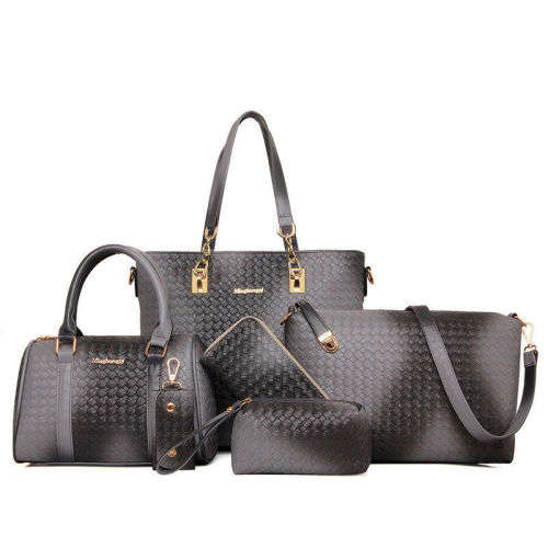 2017 New luxury PU leather handbag 6 piece set!!! Various Colours available