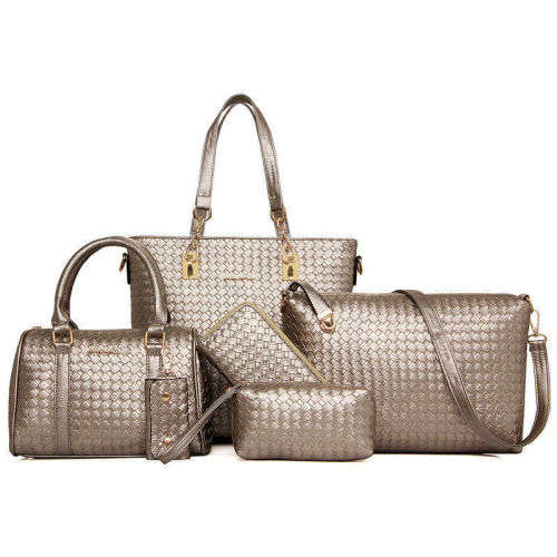 2017 New luxury PU leather handbag 6 piece set!!! Various Colours available