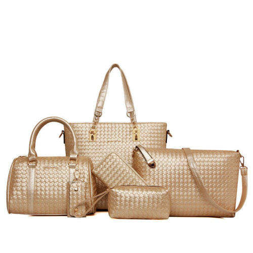 2017 New luxury PU leather handbag 6 piece set!!! Various Colours available