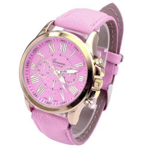 STUNNING!! Geneva  Leather Watch-