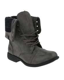 UTOPIA!!!! FOLDOVER COMBAT BOOTS BROWN/GREY ** LOW SHIPPING.**LATE ENTRY**