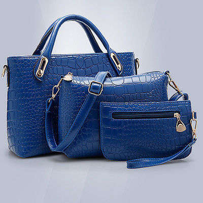 2017 New luxury PU leather handbag 3 piece set!!! Various Colours available