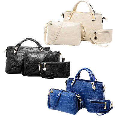 2017 New luxury PU leather handbag 3 piece set!!! Various Colours available