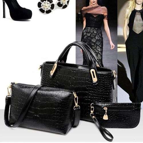 2017 New luxury PU leather handbag 3 piece set!!! Various Colours available