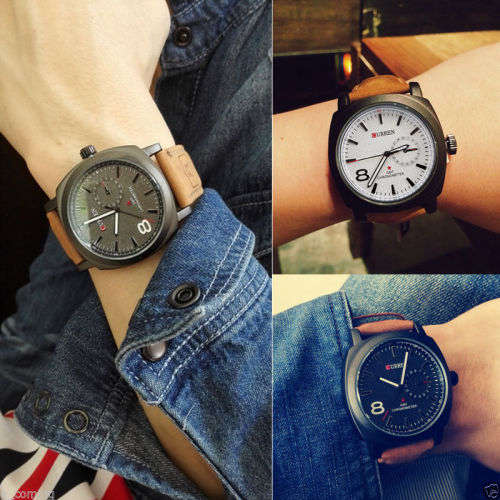 CURREN Men's Stainless Steel Military Sport watch** SNAP FRI LOW SHIPPING**