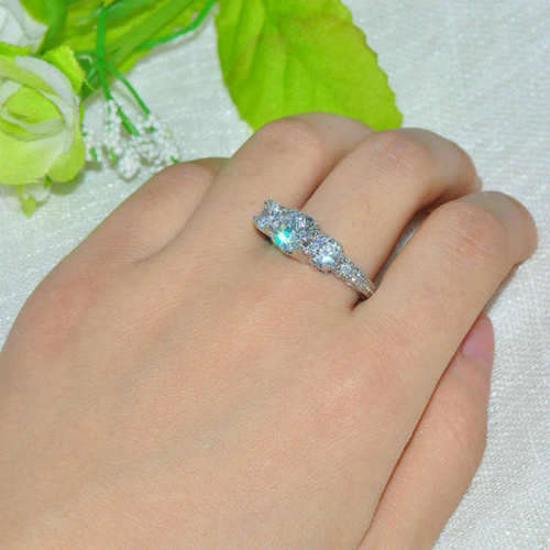 White Sapphire Ring   - low low  shipping-