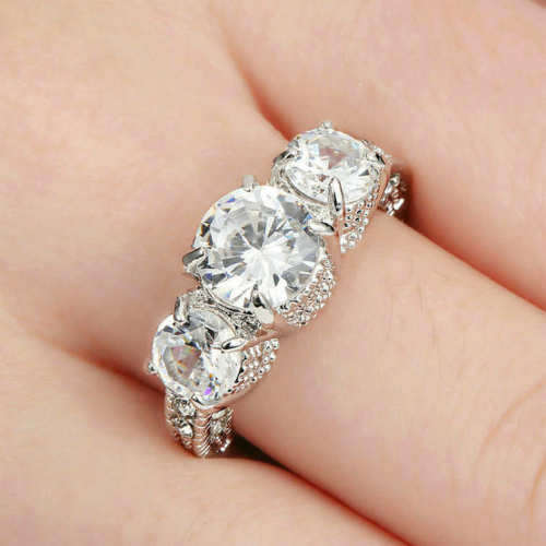 White Sapphire Ring   - low low  shipping-