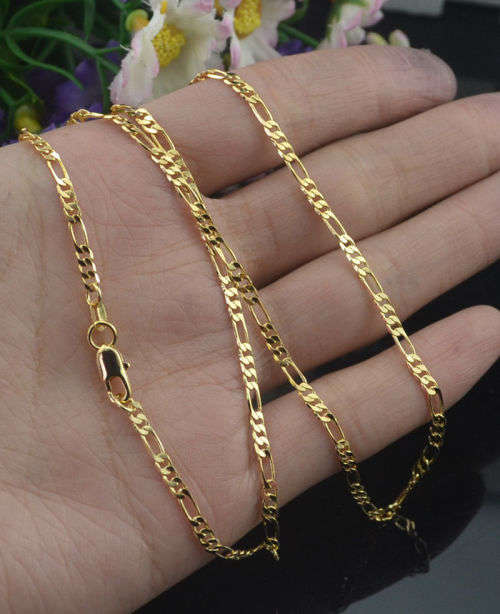 18K Gold filled 16" figaro chain