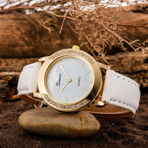 Geneva ladies crystal diamante design watch