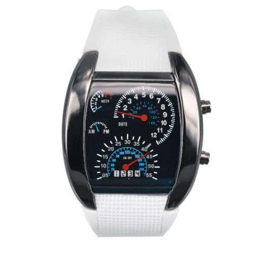 Men's Fashion Black Stainless Steel Luxury Sport Analog Quartz Wrist DIAL Watch
