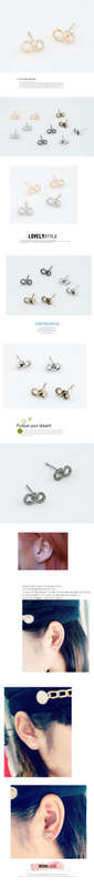 Antique silver infinity double necklace and earrings...