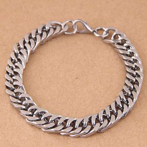 Stainless steel chunky mens bracelet..