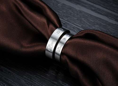 Titanium steel couples lock and key CZ rings...STUNNING