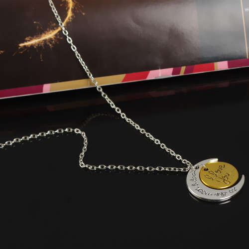 I love you to the moon and back..pendant and free chain!