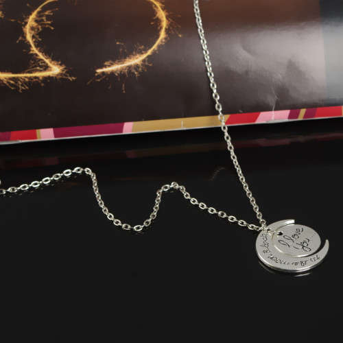 I love you to the moon and back..pendant and free chain!