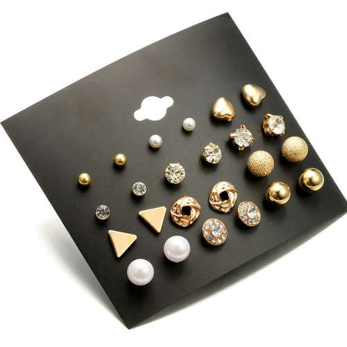 12 piece gold or silver earring set!!