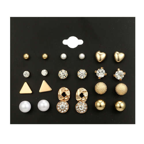 12 piece gold or silver earring set!!