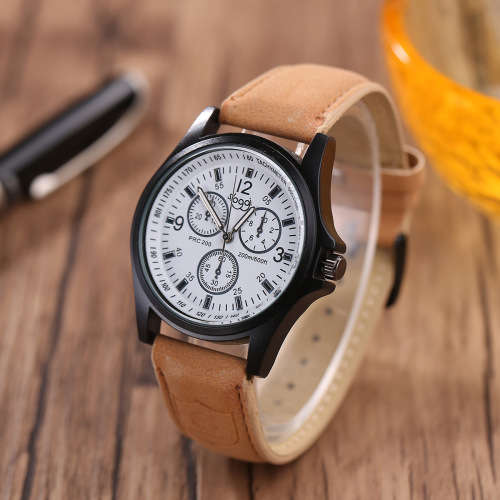 Military mens sloggi leather band quartz watch!!