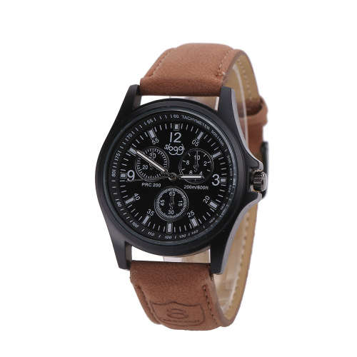 Military mens sloggi leather band quartz watch!!