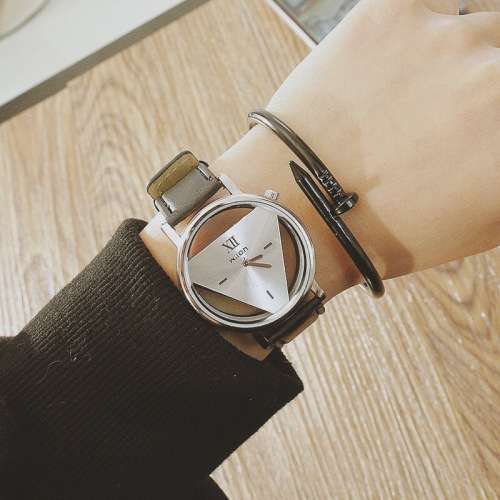 Triangular ladies/ mens quartz writst watch