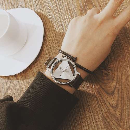 Triangular ladies/ mens quartz writst watch